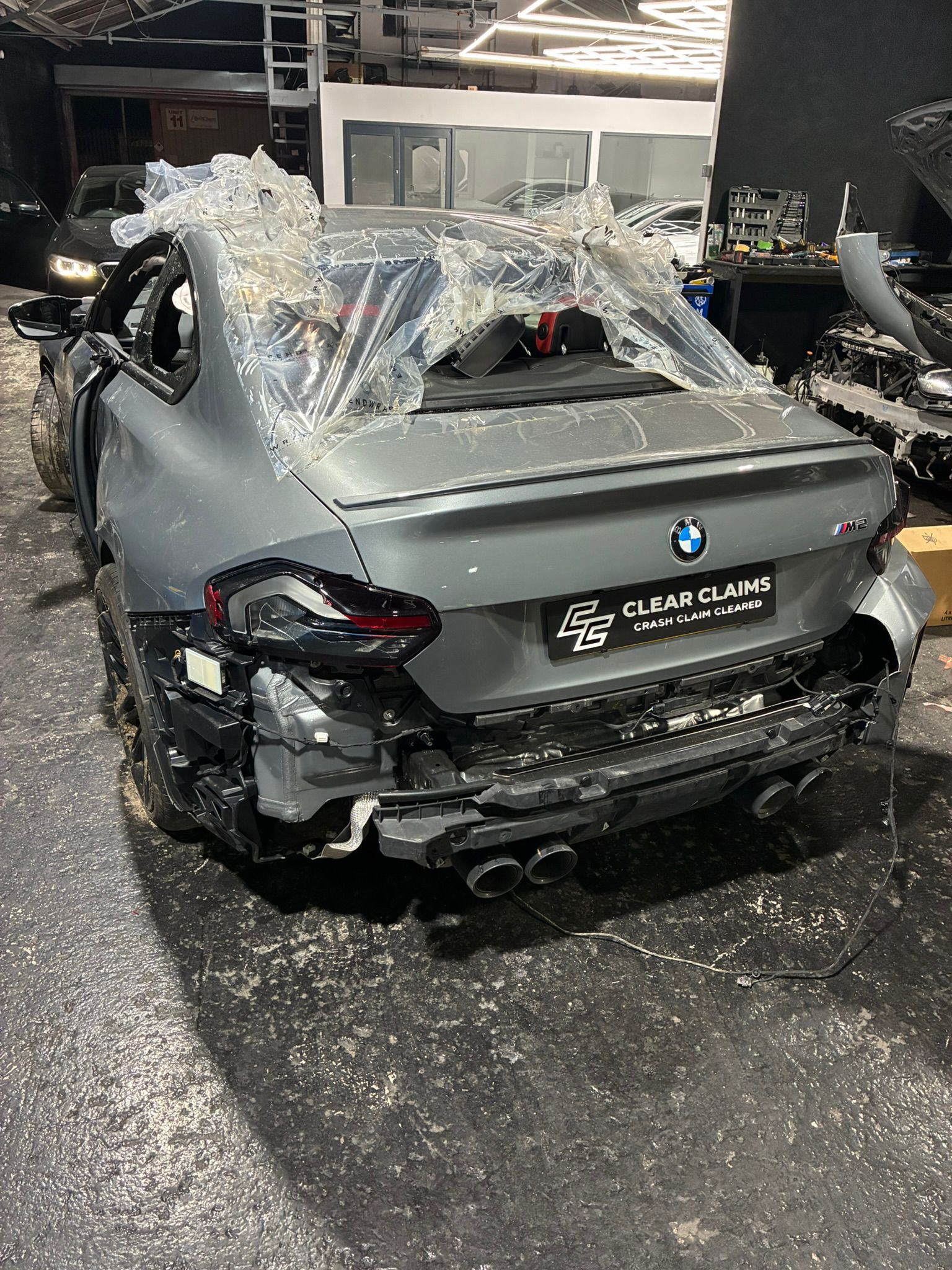 BMW M4 Competition in repair at Clear Claims